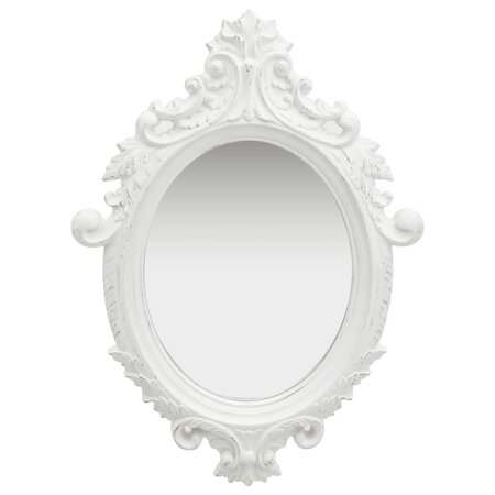 vidaXL Miroir mural style château 56x76 cm Blanc