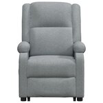 vidaXL Fauteuil de massage inclinable Gris clair Tissu