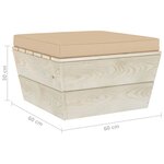 vidaXL Salon de jardin palette 3 Pièces avec coussins Épicéa imprégné