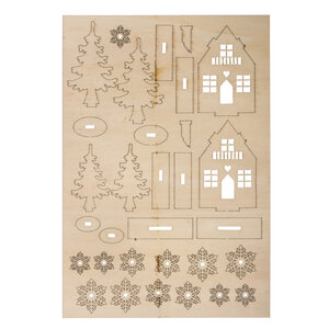 Kit en bois Maisons d'hiver 31 pièces
