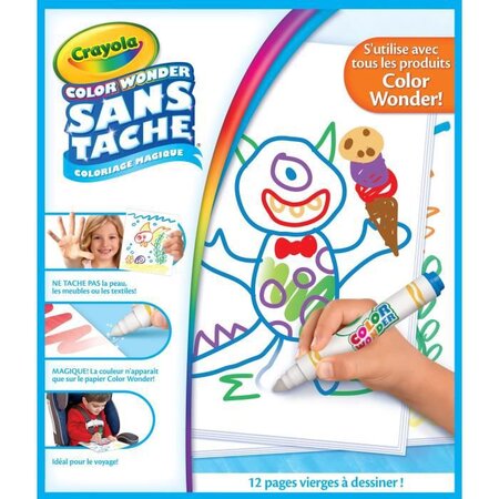 Crayola - Recharge pages blanches Color Wonder - Coloriage magique