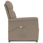 vidaXL Fauteuil de massage électrique Taupe Similicuir daim
