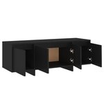 vidaXL Meuble TV Noir 120x30x40 5 cm Aggloméré