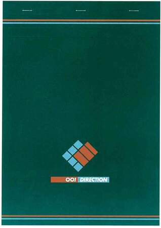 Bloc direction a5 100 feuilles agrafées 70g couverture vernie 001bloc