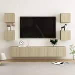 vidaXL Ensemble de meubles TV 7 Pièces Chêne sonoma Aggloméré