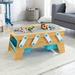 Kidkraft table de jeu et briques de construction play n store naturel