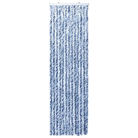 vidaXL Moustiquaire Bleu et blanc 90x200 cm Chenille