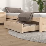 vidaXL Tiroirs de lit 2 Pièces bois de pin massif