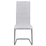 vidaXL Chaises à manger cantilever lot de 6 blanc similicuir