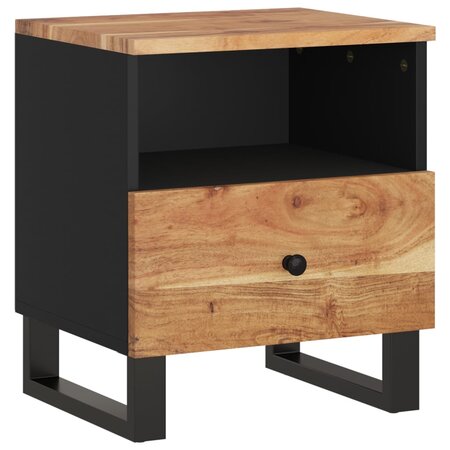 vidaXL Table de chevet Bois d'acacia solide et d'ingénierie