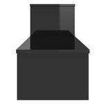 vidaXL Meuble TV Noir brillant 180x30x43 cm Aggloméré