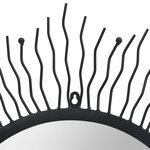 vidaXL Miroir mural Éclat de soleil 80 cm Noir