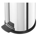 Hailo Poubelle à pédale Solid L 18 L Inox avec bac intérieur galvanisé