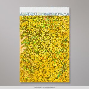 Lot de 20 sachet alu holographique doré 450x320 mm (c3)