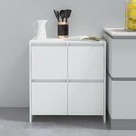 vidaXL Buffets 2 Pièces Blanc 70x41x75 cm Aggloméré