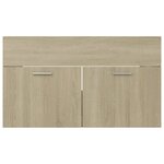 vidaXL Armoire d'évier avec lavabo intégré Chêne sonoma Aggloméré