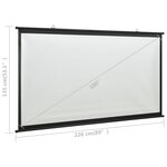 vidaXL Écran de projection 100" 16:9