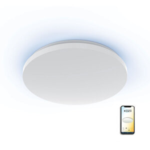 Plafonnier led connecté kozii  éclairage multi-blancs (2700 à 6500 kelvins)  rond 24w variation de couleur et luminosité