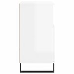 vidaXL Buffet Blanc brillant 60x35x70 cm Bois d'ingénierie