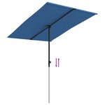 vidaXL Parasol d'extérieur avec mât en aluminium 2x1 5 m Bleu azuré