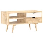 vidaXL Meuble TV 90x35x45 cm Bois massif de manguier