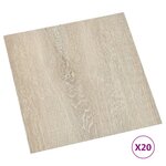 vidaXL Planches de plancher autoadhésives 20 Pièces PVC 1 86 m² Beige
