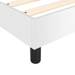 vidaXL Lit à sommier tapissier avec matelas Blanc 200x200cm Similicuir