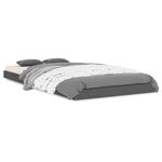 vidaXL Cadre de lit Gris 90x190 cm Bois de pin massif Simple