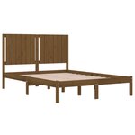 vidaXL Cadre de lit Marron miel Bois de pin massif 140x200 cm