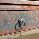 vidaXL Table console avec 3 tiroirs Bois recyclé