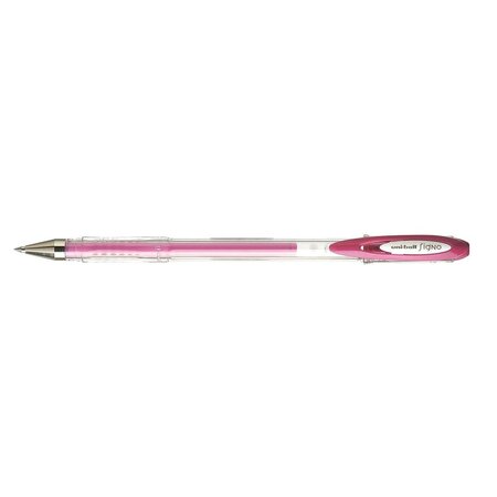 Roller encre gel signo um120ac pointe moyenne 0 7mm rose pastel uni-ball