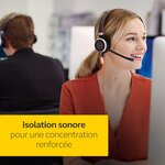 Jabra evolve 40 uc mono casque audio - casque unified communications pour voip softphone avec annulation passive du bruit - câbl