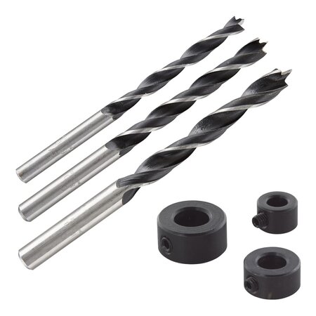 wolfcraft 3 forets et butées de profondeur 6  8  10 mm 2730000