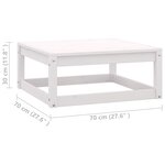 vidaXL Salon de jardin 8 Pièces avec coussins Blanc Bois de pin massif