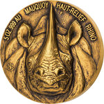 Pièce de monnaie en Or 10000 Francs g 155.5 (5 oz) Millésime 2019 Big Five Mauquoy RHINO