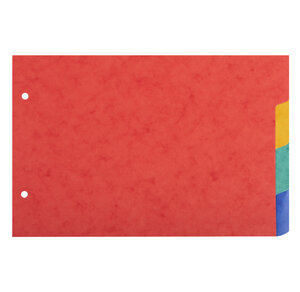 Intercalaires Pour Fiches Bristol Carte Lustrée 225g/m2 4 Positions - A5 148x210mm - Blanc - X 10 - Exacompta