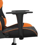vidaXL Chaise de jeu Noir et orange Similicuir