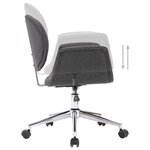 vidaXL Chaise pivotante de salle à manger Gris Tissu