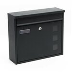 Boite aux lettres murale design 36 x 32 cm anthracite