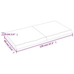 vidaXL Dessus de bureau gris foncé 120x60x6 cm bois chêne traité