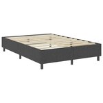 vidaXL Sommier tapissier Gris foncé Tissu 160x200 cm