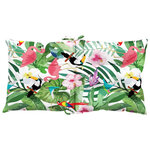 vidaXL Coussins de chaise à dossier bas lot de 2 multicolore tissu