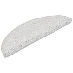vidaXL Tapis d'escalier 15 Pièces blanc 56x17x3 cm