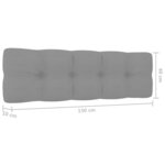 vidaXL Coussins de palette 2 Pièces gris tissu