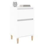 vidaXL Tables de chevet 2 Pièces blanc 40x35x70 cm