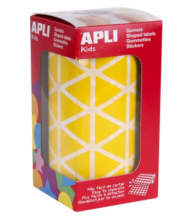 Gommettes rouleau Triangle 20 mm jaune x 2 832