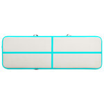 vidaXL Tapis gonflable de gymnastique avec pompe 400x100x20cm PVC Vert
