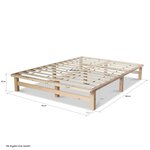 Lit Double Futon 140x200 cm en bois massif