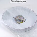 Lot de 1 rouleau de film bulle d'air 35µ gain de place 25cm x 100 mètres