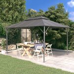 vidaXL Tonnelle avec toit double 3x4 m Anthracite